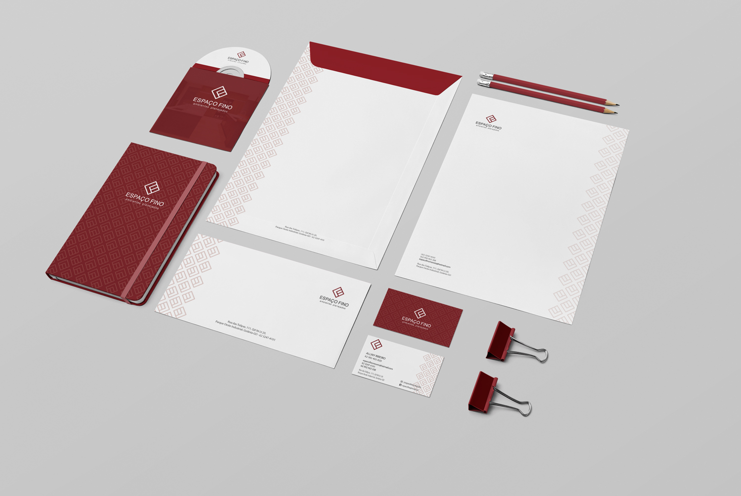 Espaço fino - Identidade visual - ID - Branding - Logotipo - Papelaria - Buffo Design