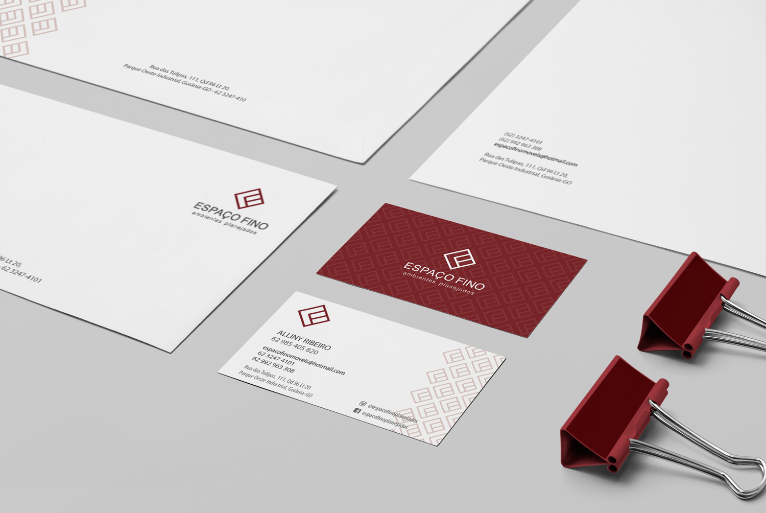 Espaço fino - Identidade visual - ID - Branding - Logotipo - Papelaria - Buffo Design