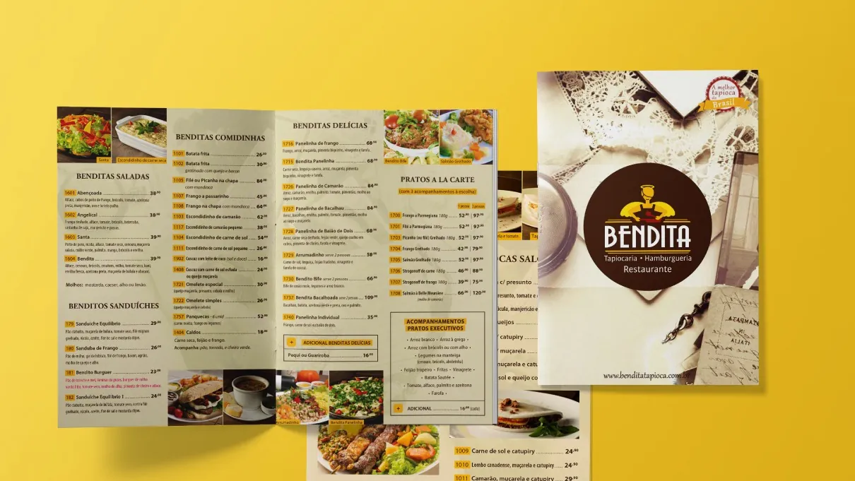 Cardápio da Bendita Tapioca
