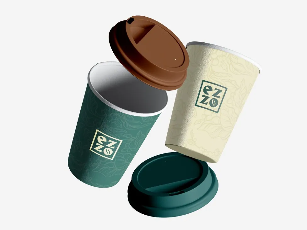 Copo de café Ezzo com tampa