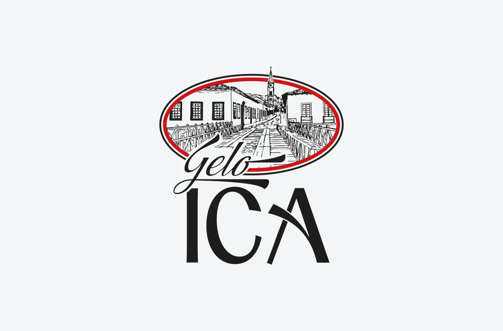 Logo da Gelo ICA na tipografia da marca
