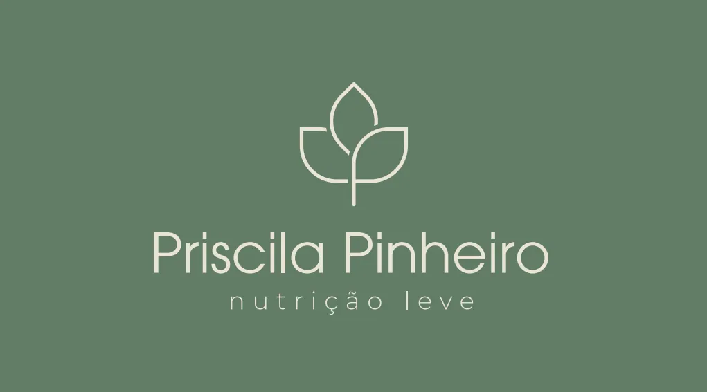 Frente do cartão de visitas Priscila Pinheiro