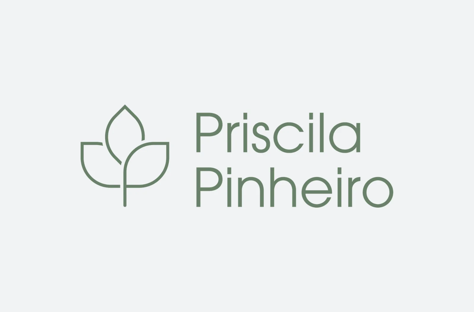 Tipografias da marca Priscila Pinheiro