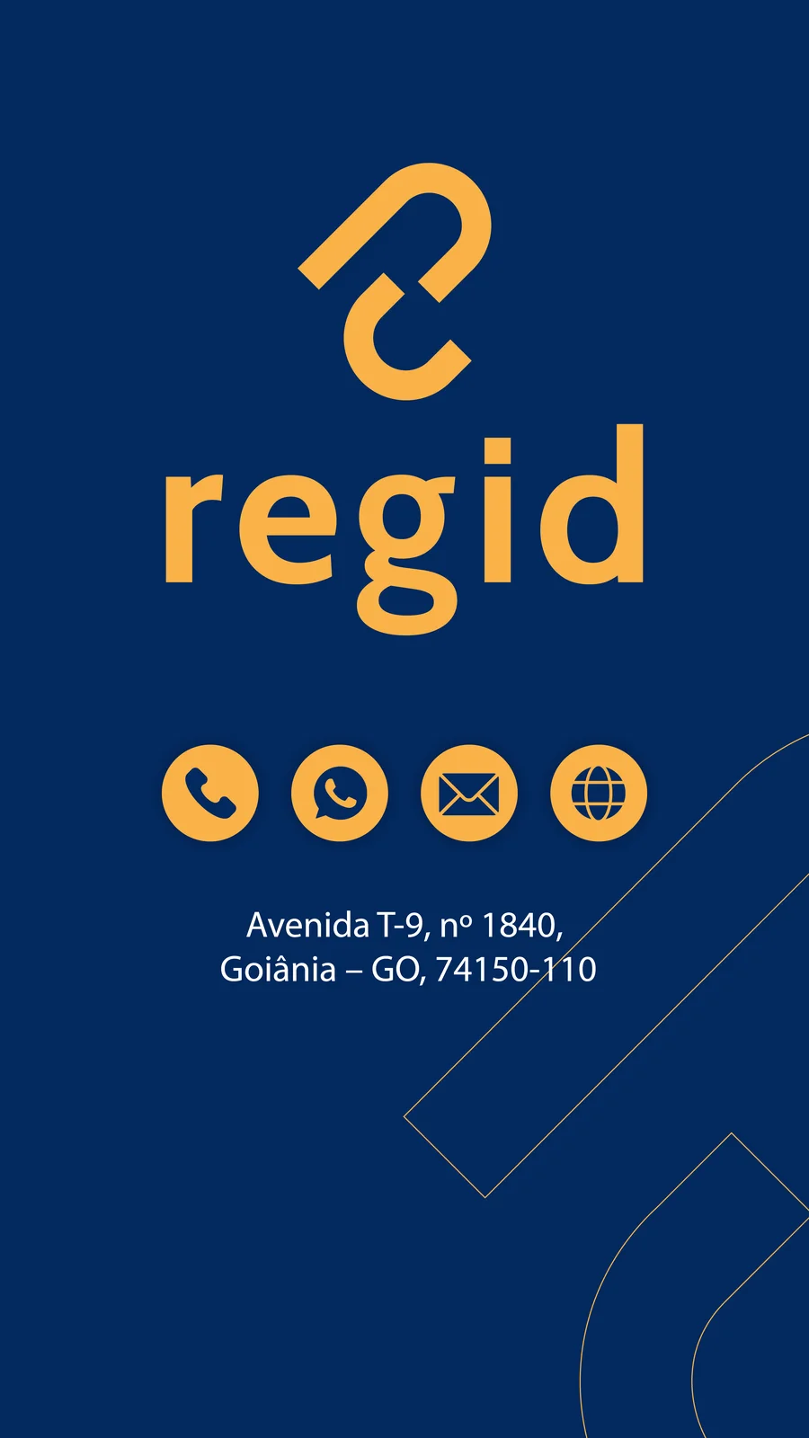 Cartão virtual da Regid