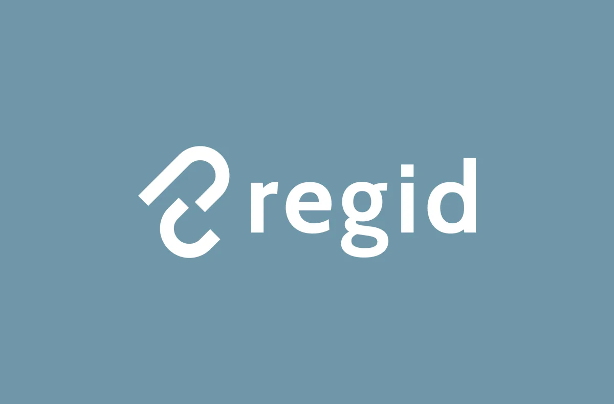 Versão negativa da Regid sobre azul-acinzentado