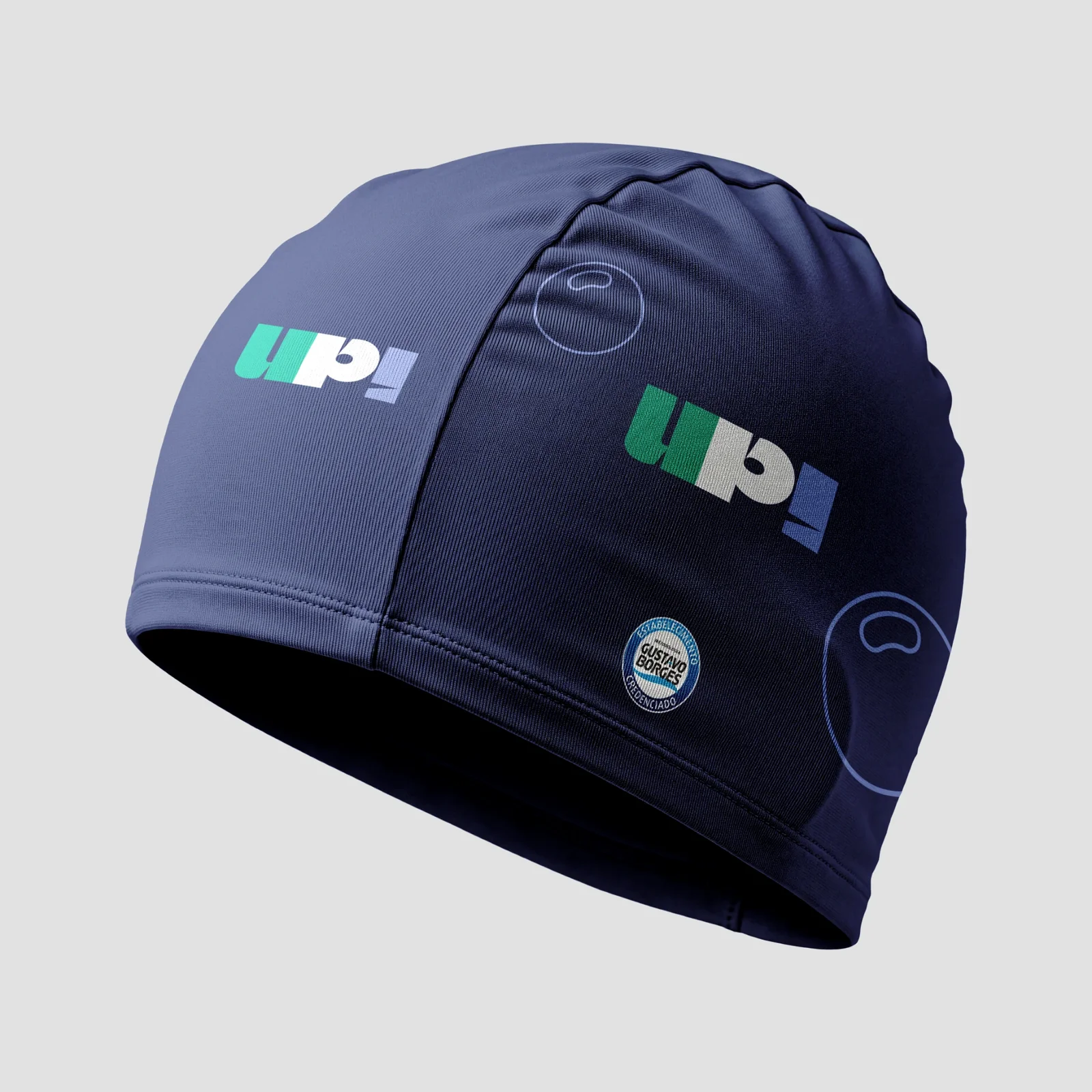 Touca de natação azul-marinho da UP!