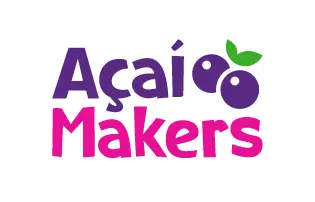 Açaí Makers – logotipo – versão principal em roxo e magenta