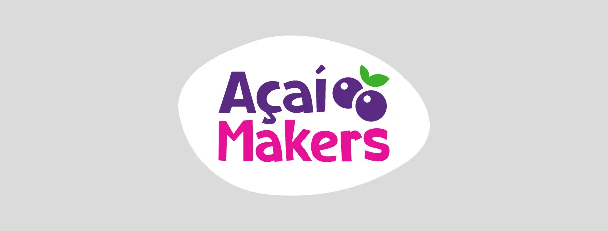 Açaí Makers – logotipo – aplicação sobre fundo neutro