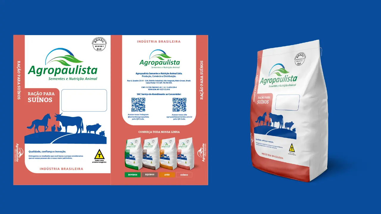 Agropaulista – sacaria de ração para suínos – planificação e frente