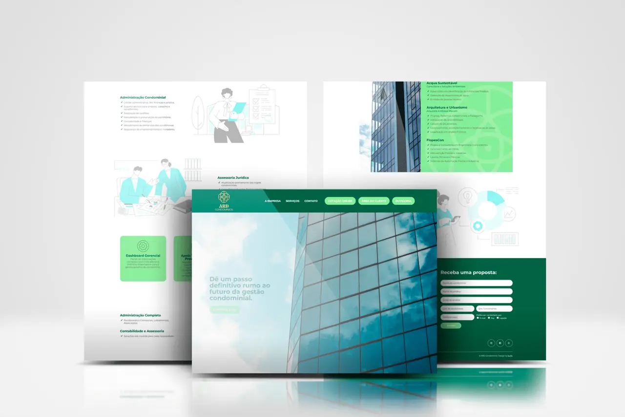 ARD Condomínios – website – páginas institucionais
