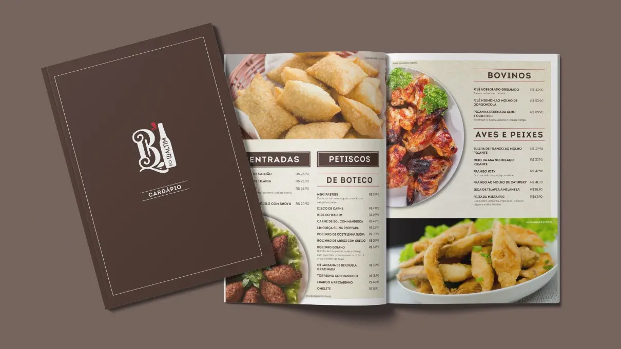 Boteco do Waltim - Design Editorial - Cardápio