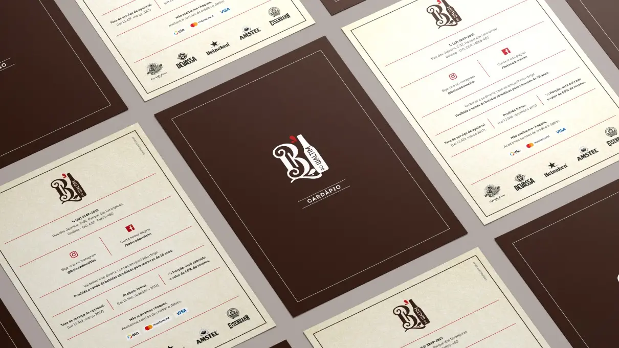 Boteco do Waltim - Design Editorial - Cardápio
