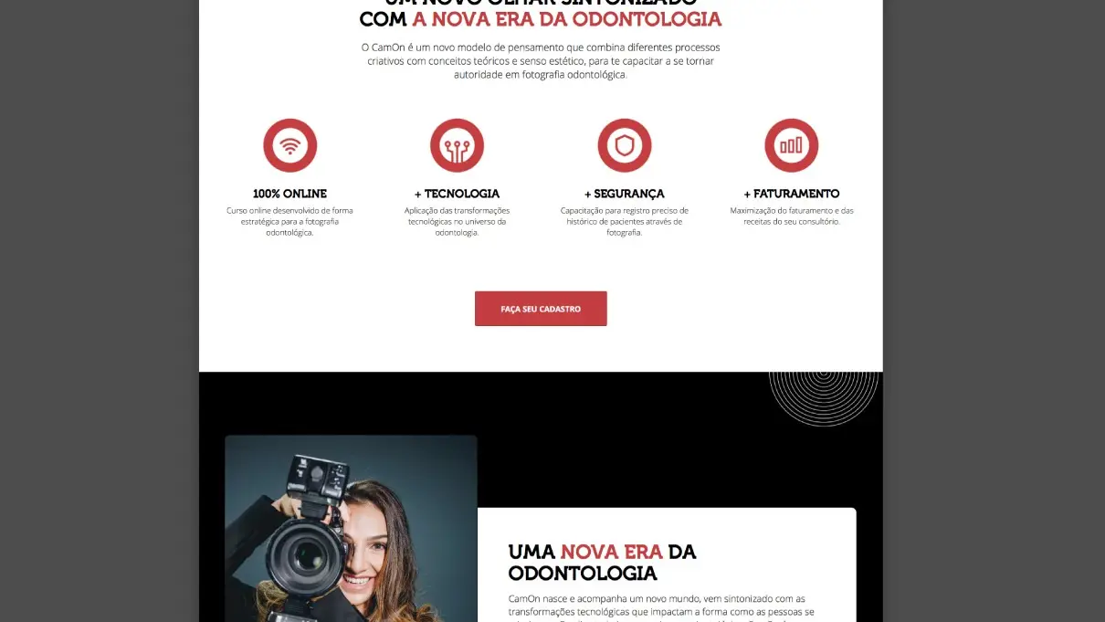 CamOn Odonto - Criação de site - Website