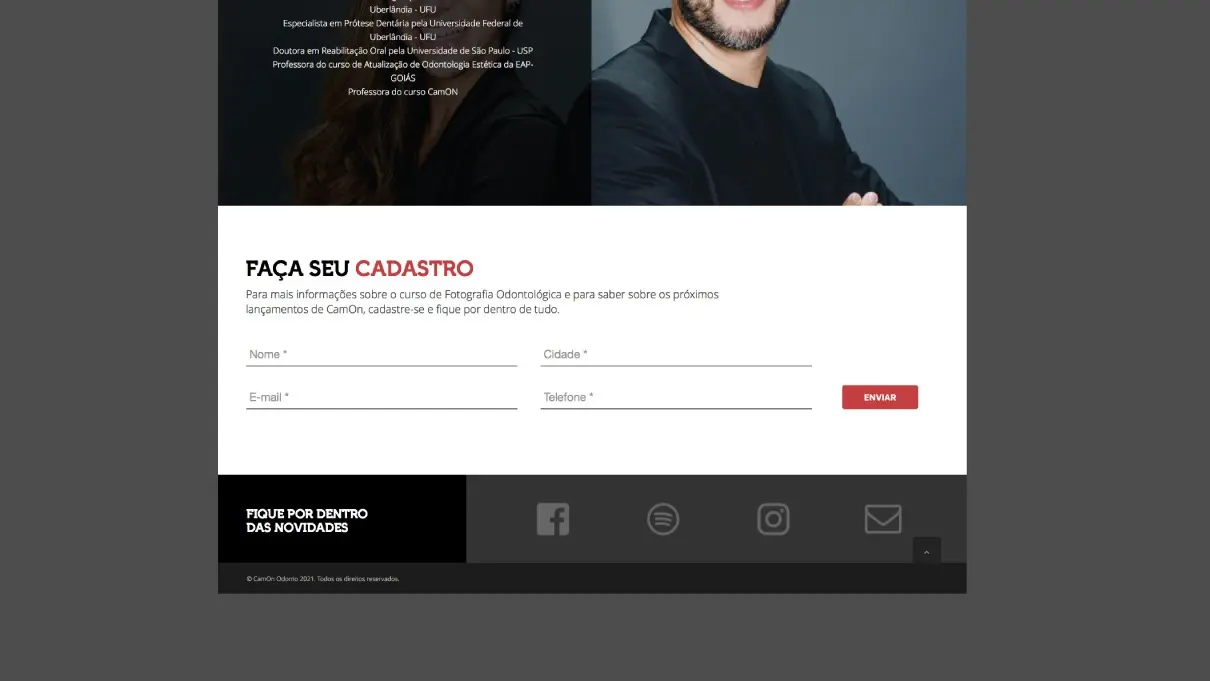 CamOn Odonto - Criação de site - Website