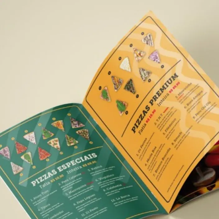 Cardápio P di Pizza — projeto de Editorial da Buffo Design