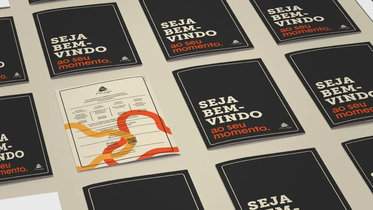 P di Pizza - Design Editorial - Cardápio