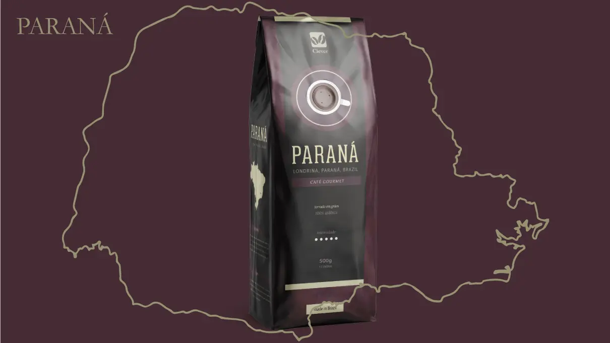 Criação de embalagens - Rótulo de café - Embalagem