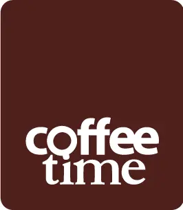 Coffee Time – logotipo – versão negativa sobre marrom
