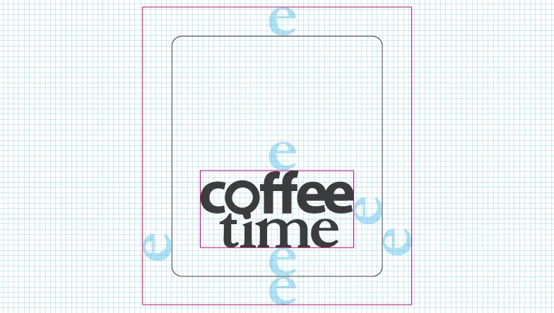 Coffee Time – logotipo – grid de construção