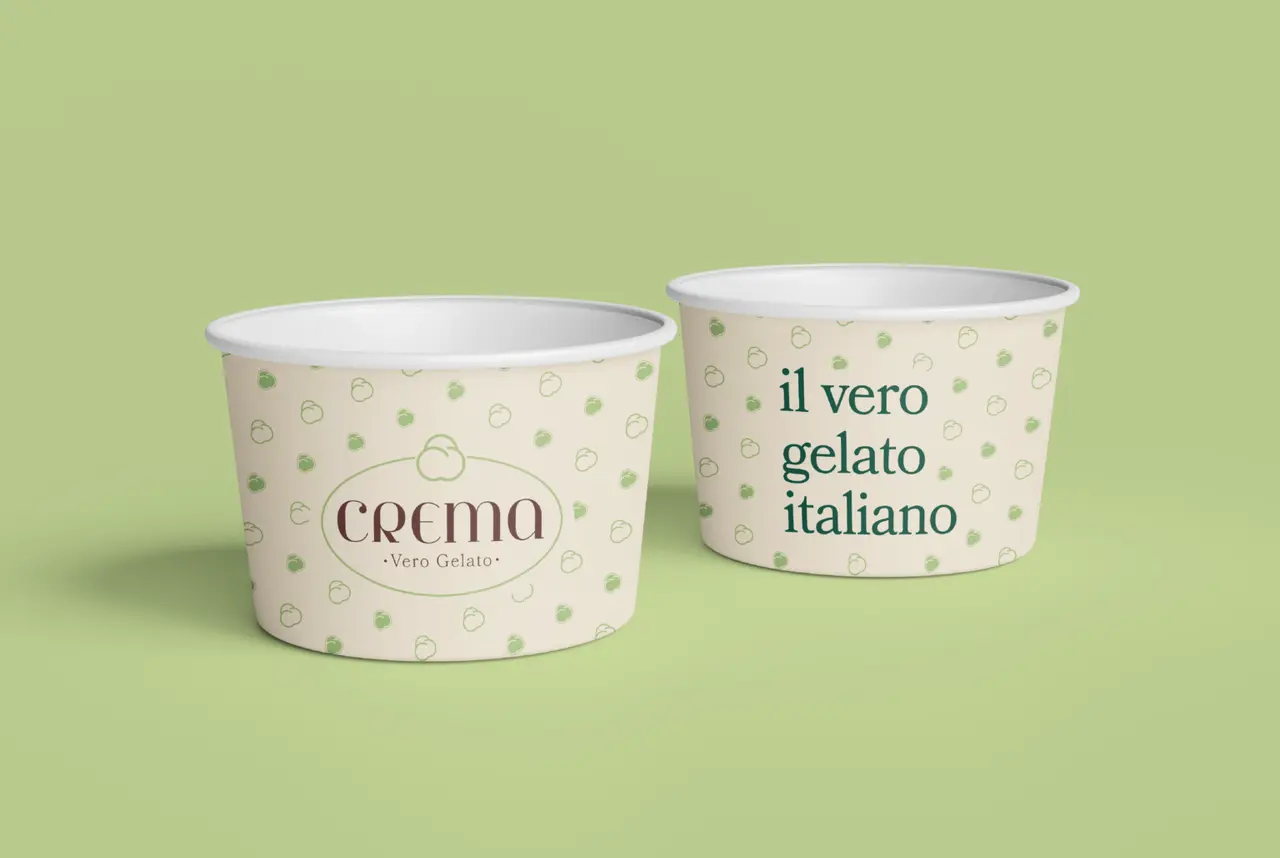 Crema – potes de sorvete Il vero gelato italiano