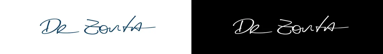 Dr. Zonta – logotipo – versões sobre branco e preto