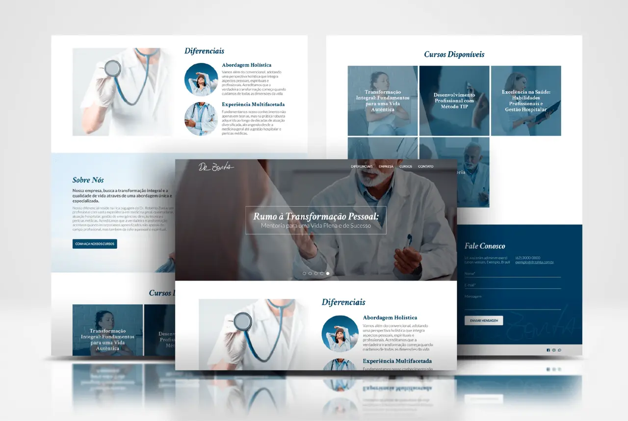 Dr. Zonta – website – páginas de cursos e diferenciais
