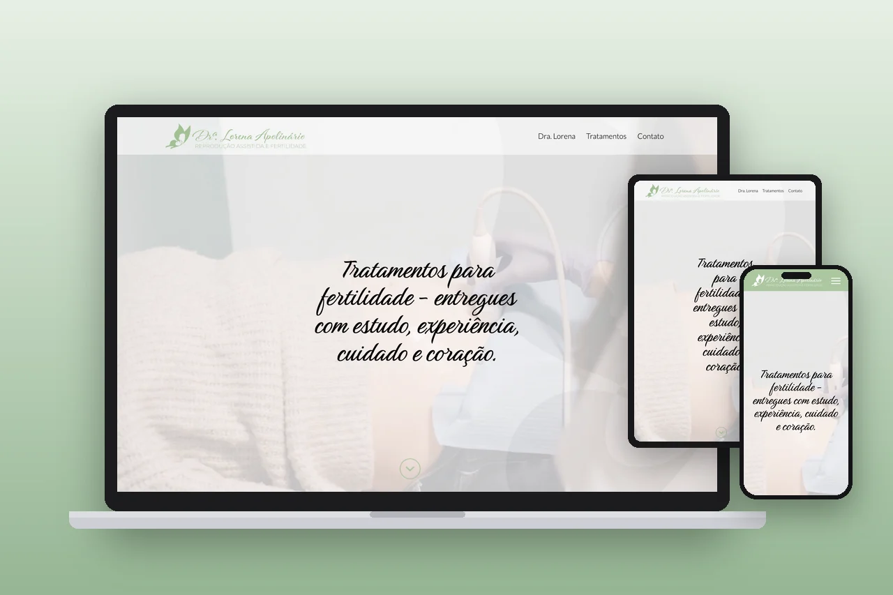Dra. Lorena Apolinário – website – versões para notebook, tablet e celular