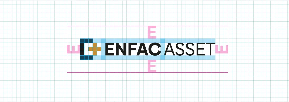 Enfac Asset – logotipo – grid de construção