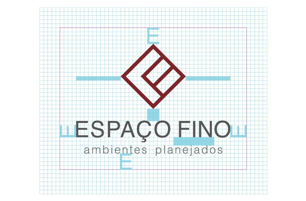 Espaço Fino – logotipo – grid de construção