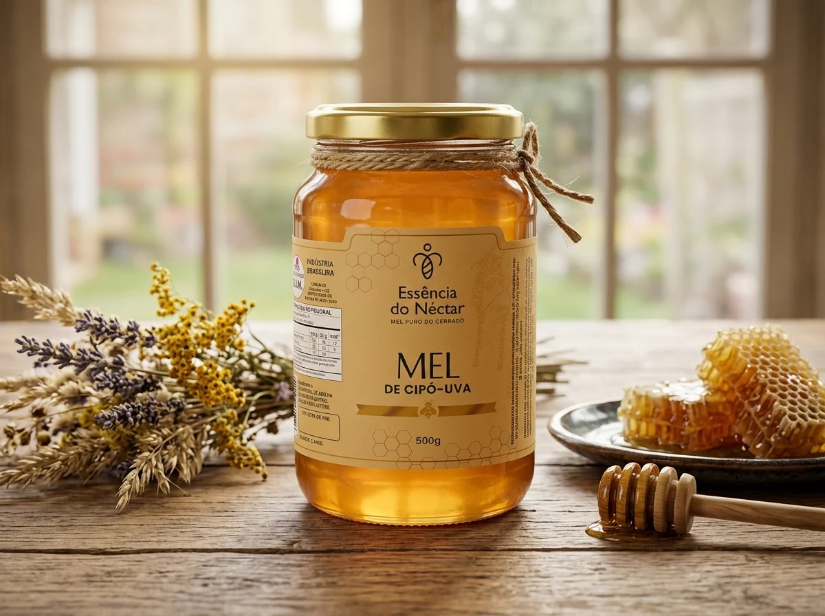 Essência do Néctar – pote de mel de cipó-uva 500 g
