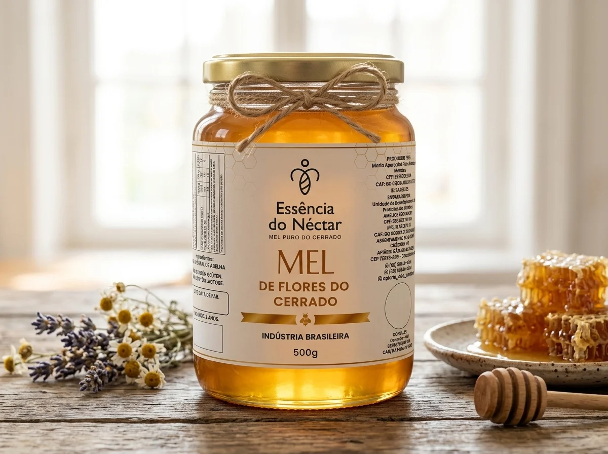 Essência do Néctar – pote de mel de flores do Cerrado 500 g