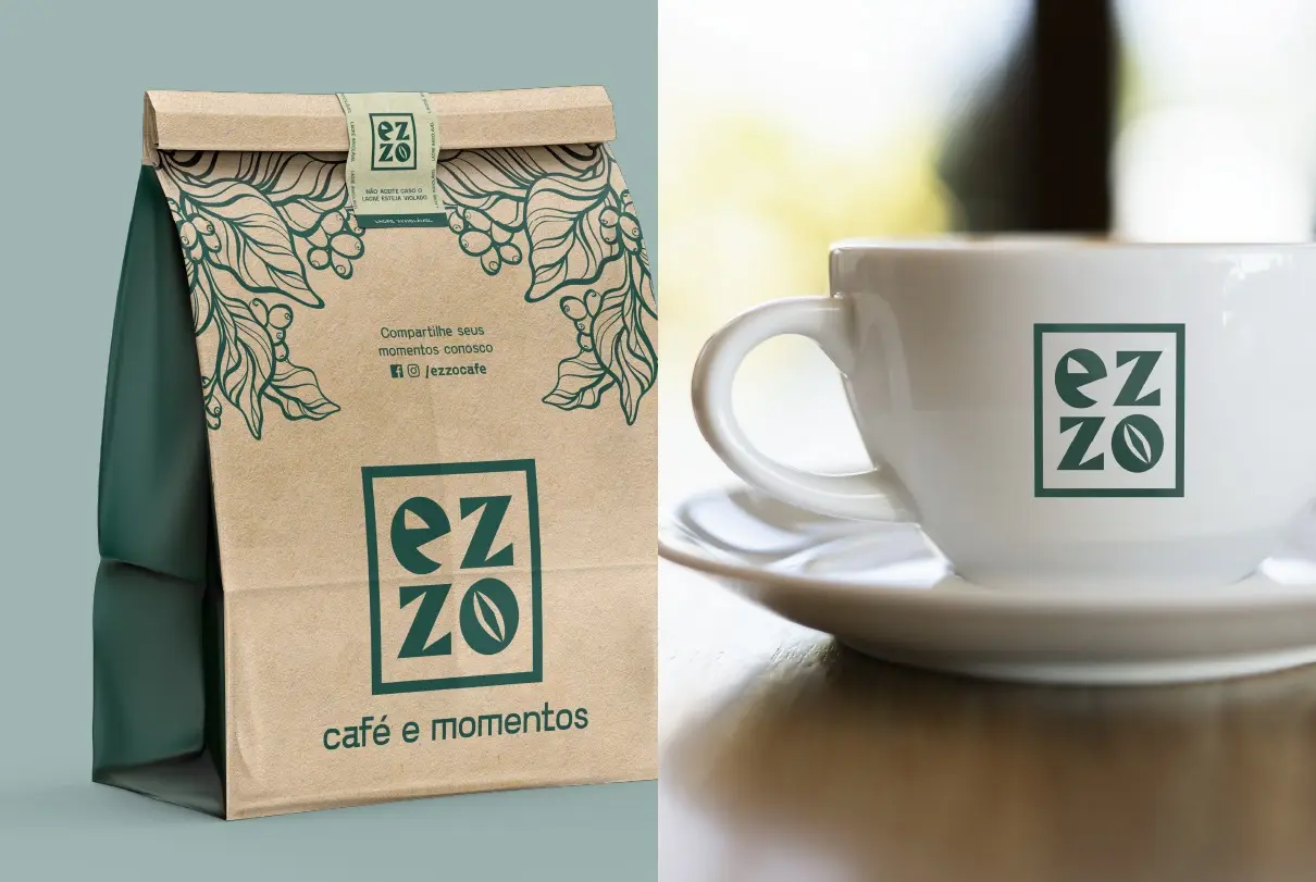 Saco kraft da Ezzo Café e Momentos