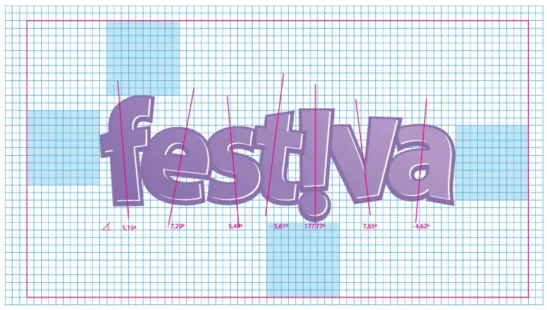 Festiva – logotipo – grid de construção