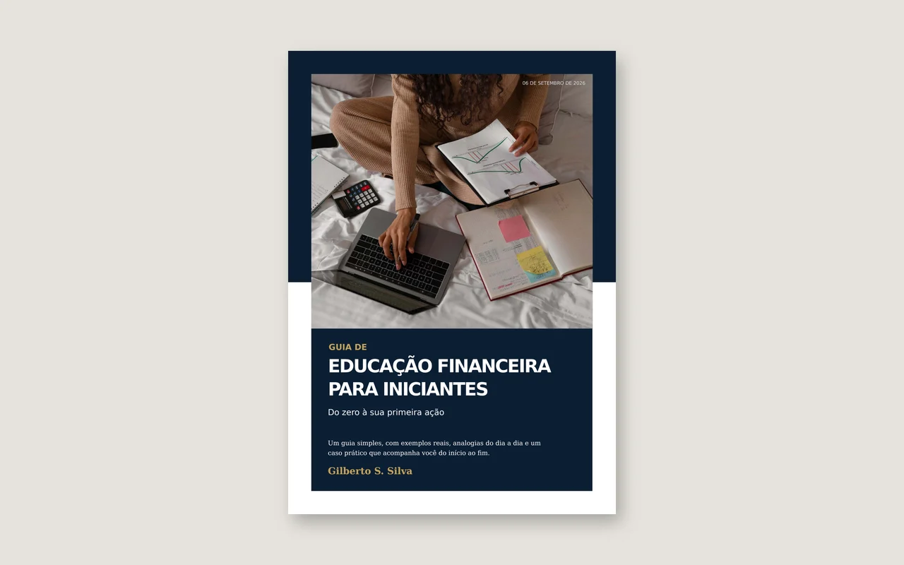 Capa do Guia de Educação Financeira para Iniciantes