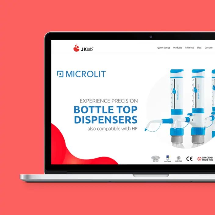 Jklab — projeto de Websites, UI/UX Design da Buffo Design
