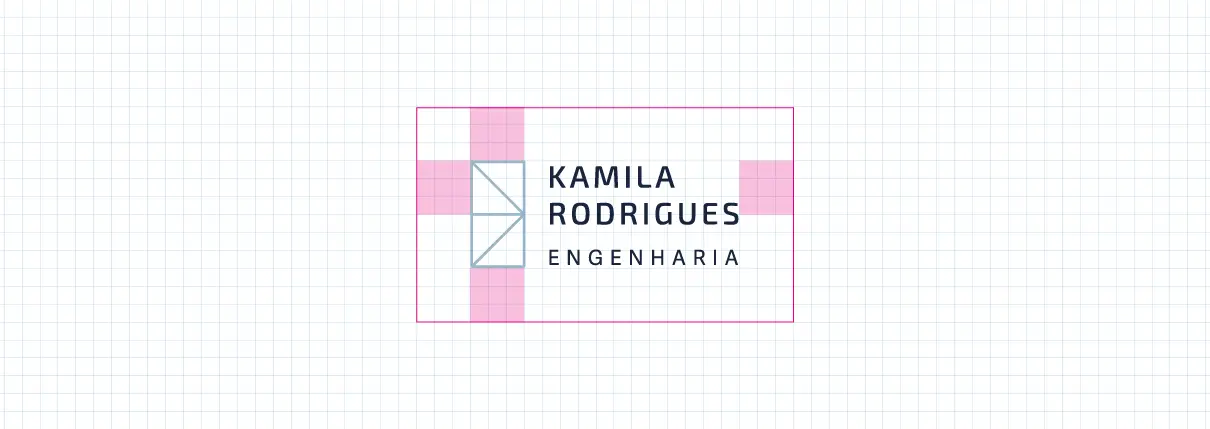 Kamila Rodrigues – logotipo – grid de construção