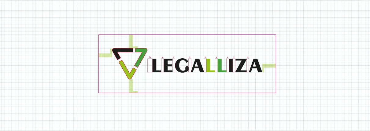 Legalliza – logotipo – grid de construção