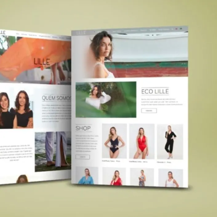 LILLE Beachwear — projeto de Websites, UI/UX Design da Buffo Design