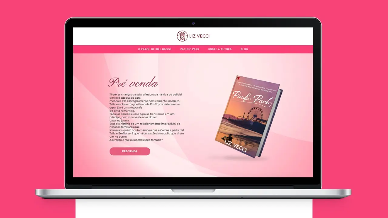 Liz Vecci – website – pré-venda de livro