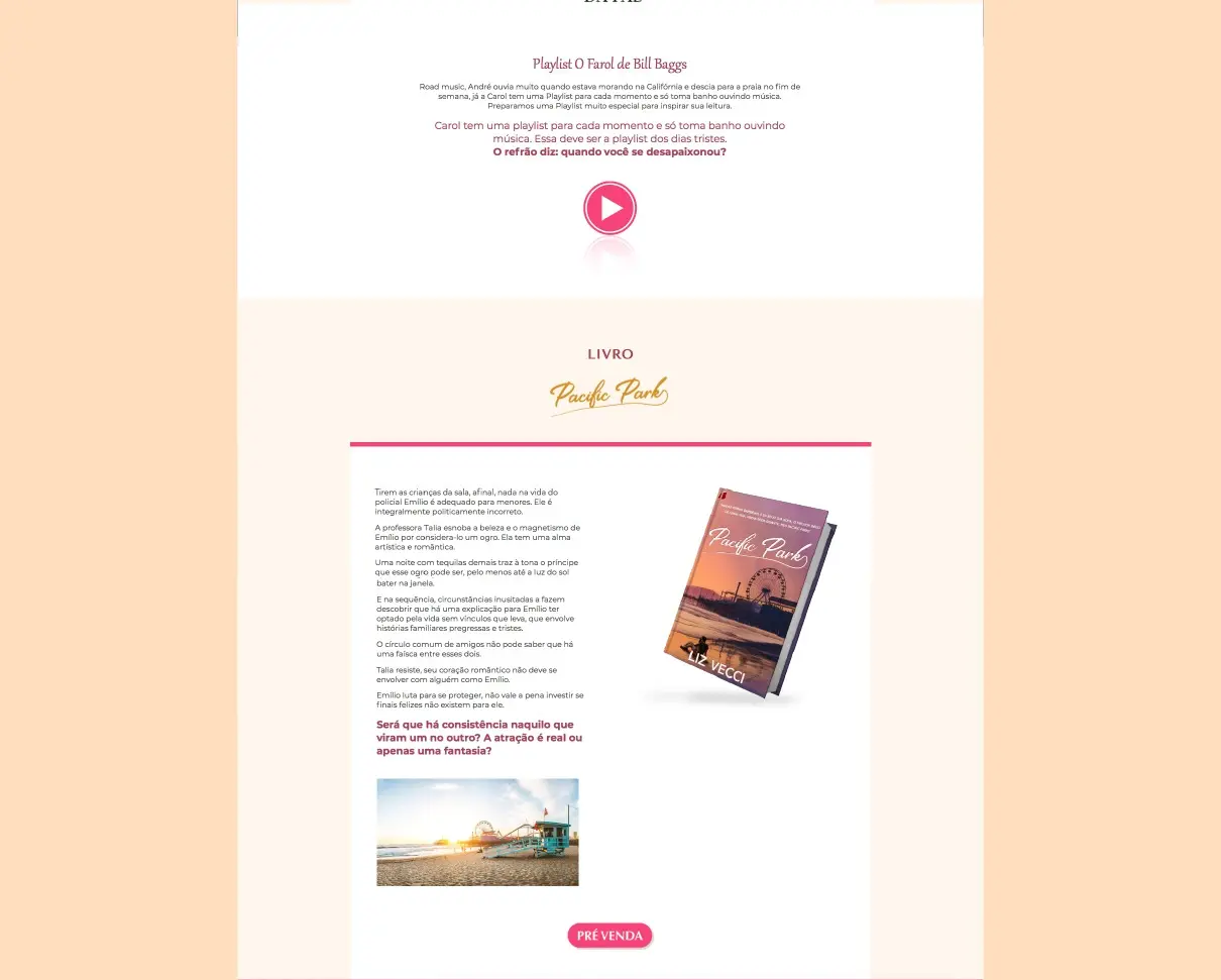 Liz Vecci – website – playlist e livro