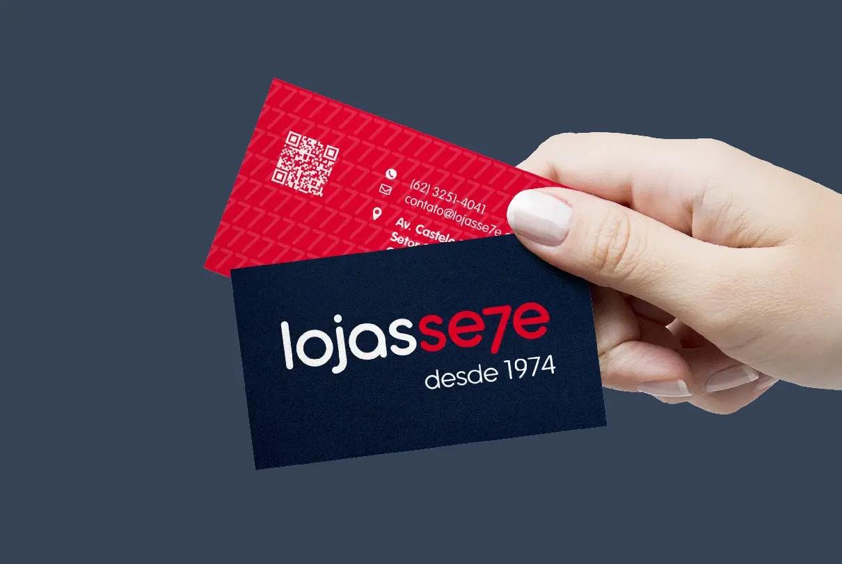 Lojas Se7e – cartões de visita