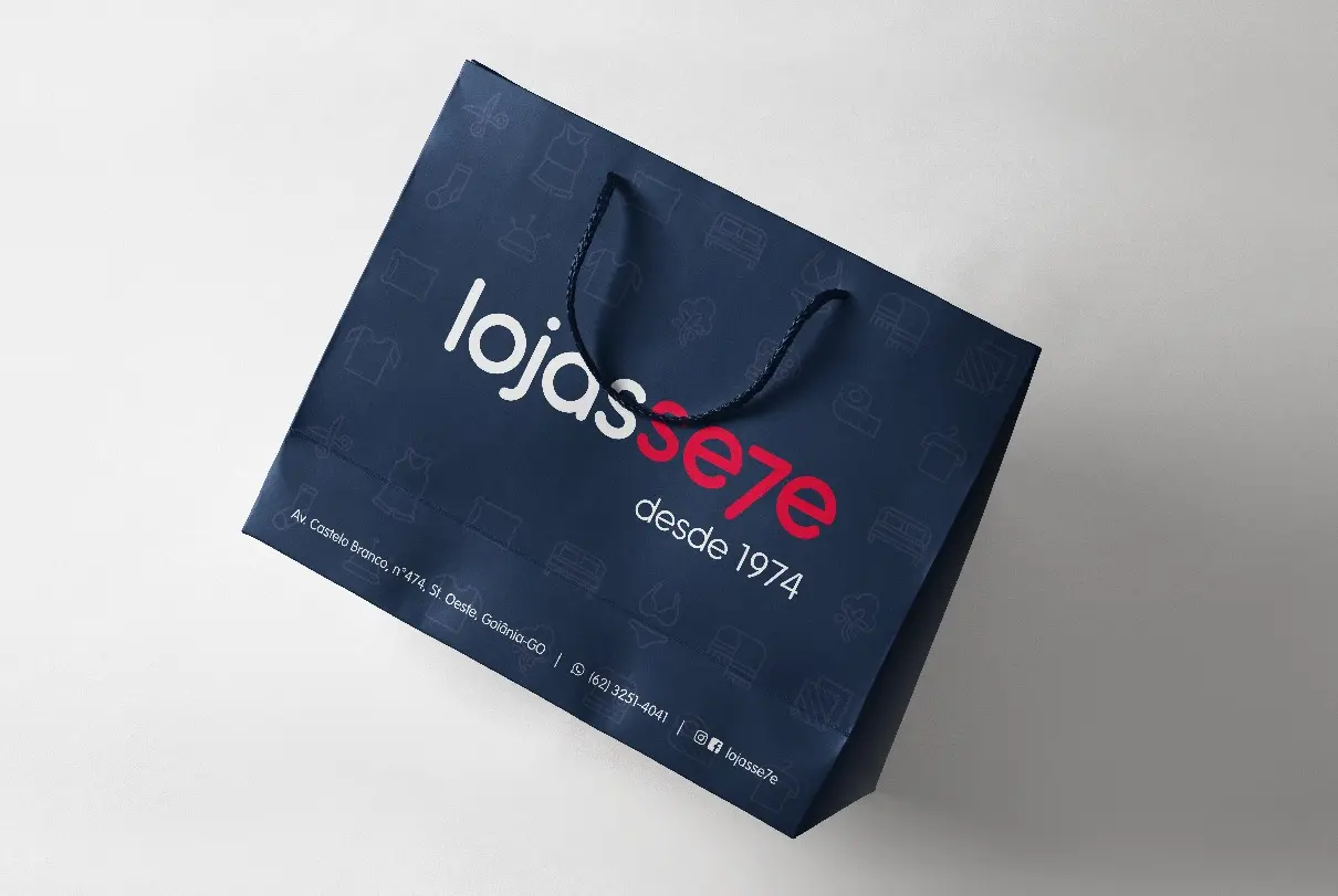 Lojas Se7e – sacola de papel