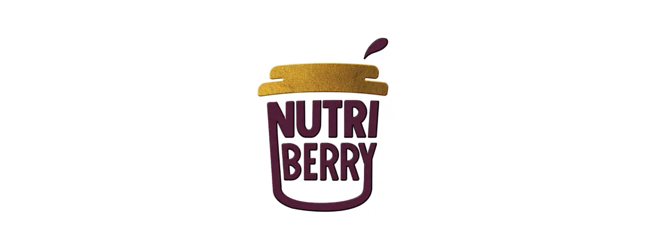 Nutri Berry – logotipo – pote de açaí com colher