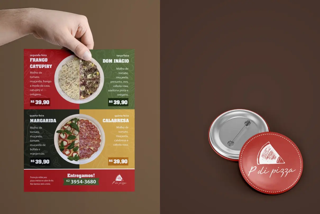 P di Pizza - Criação de marcas - Identidade Visual - Logotipo
