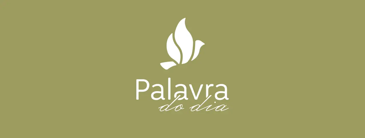 Palavra do Dia – logotipo – versão negativa sobre verde-oliva