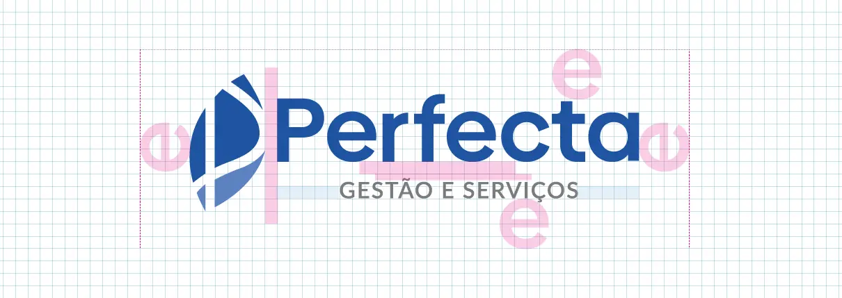 Grid de construção da logo Perfecta