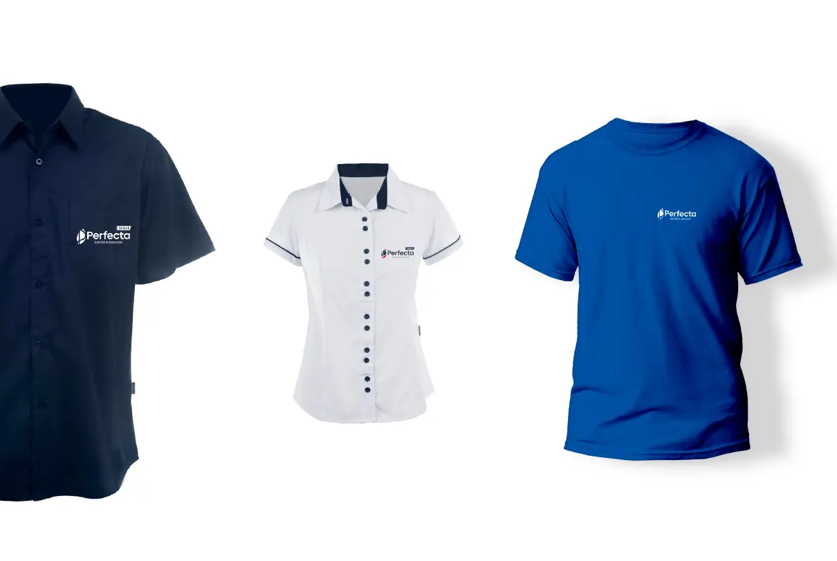 Uniformes com a marca Perfecta