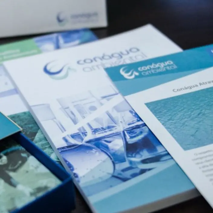 Caixa promocional Conágua — projeto de Promocional da Buffo Design