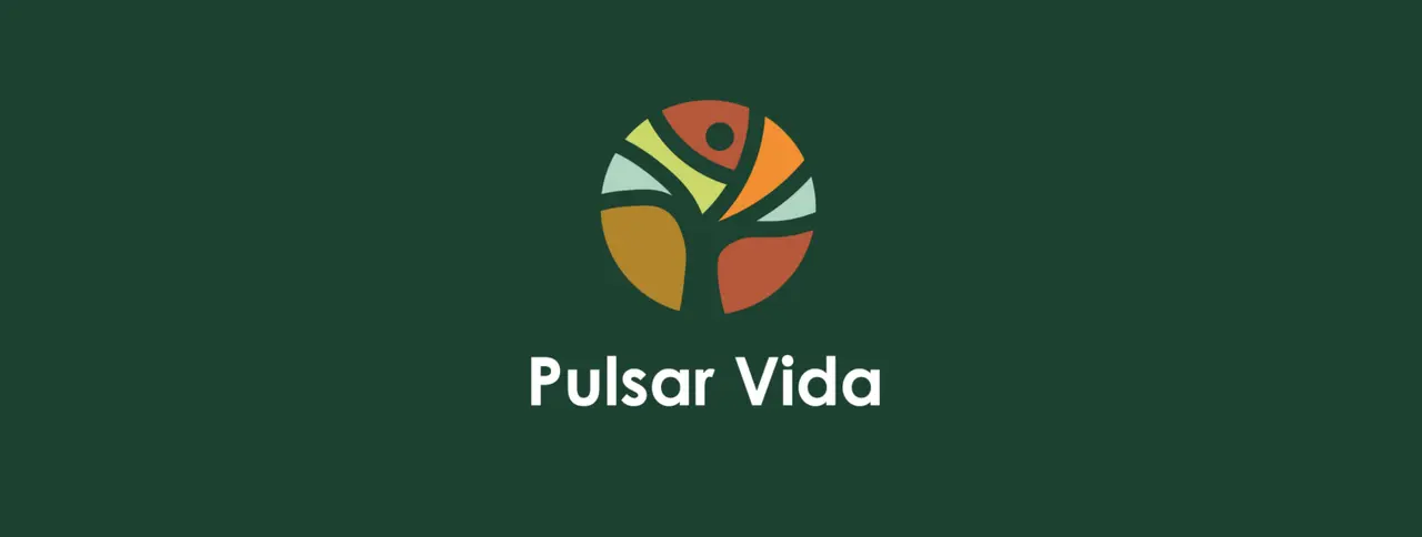 Pulsar Vida – logotipo – versão negativa sobre verde