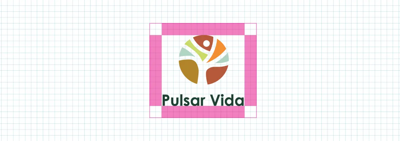 Pulsar Vida – logotipo – grid de construção